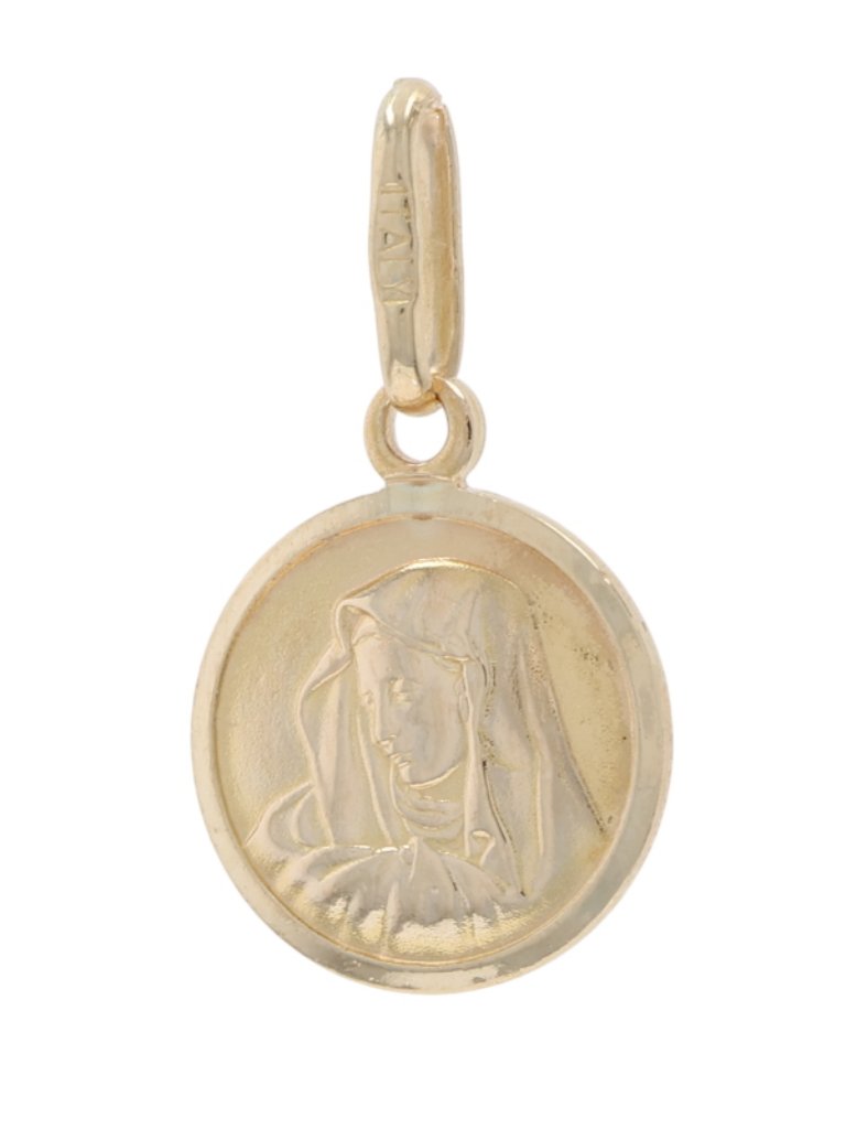 Yellow Gold Virgin Mary Charm  10k Holy Mother